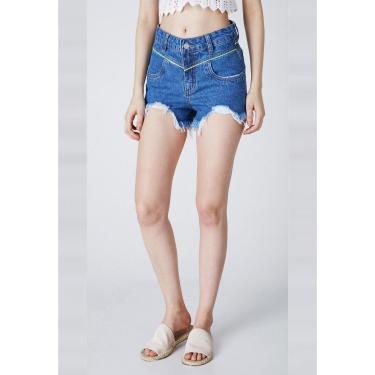 Imagem de Shorts Jeans La'Oase Hot Pants Alessandra Feminino-Feminino
