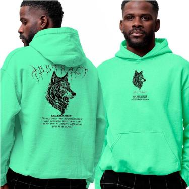 Imagem de Blusa Moletom Com Capuz‎ Lobo Dark Persistence Your Mind-Unissex