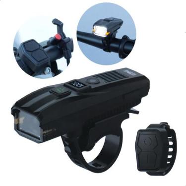 Imagem de Farol de Bike LED Sensor Luz De Guidão Bicicleta Com Controle buzina E