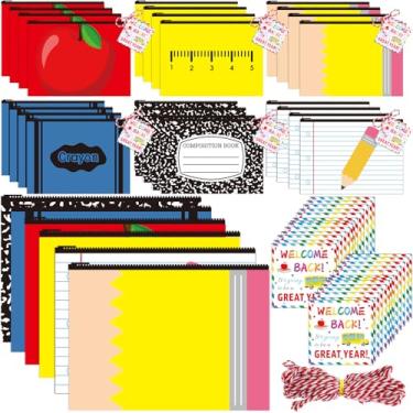 Imagem de AmazingSpark 24 conjuntos de lápis de cera com cartões inspiradores de lápis de cor arco-íris bolsa de presentes para professores para adolescentes (vários estilos)