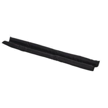 Imagem de Protetor de Porta Duplo, 80 cm x 12 cm, Veda Frestas Contra Insetos, Água e Vento, Preto de Tecido