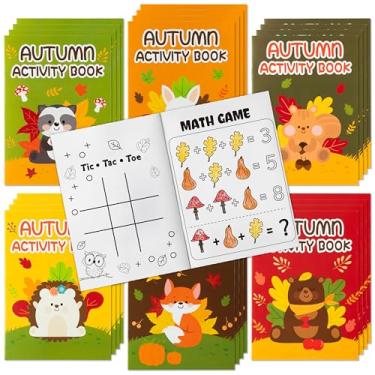 Imagem de Fall Animal Activity Books for Kids - Autumn Theme Mini Games Coloring Book Set Bulk Mazes Word Search Word Scramble Games for Fall Thanksgiving Halloween Party Goodie Bags Stuffers Classroom Favors