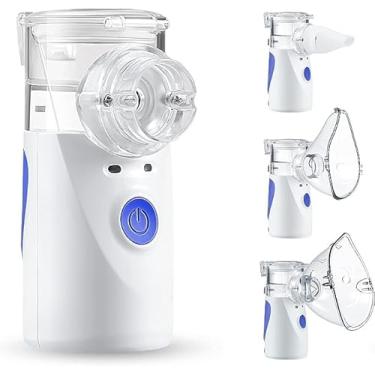 Imagem de Nebulizador Portátil, Inalador Silencioso para Adultos e Crianças, Adequado para Asma, Tosse e Bronquite, Uso em Casa e Viagem (blue)