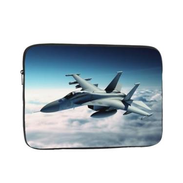 Imagem de Capa para laptop de aviões Fighter Jets de 13 polegadas, bolsa de transporte para computador, à prova de choque, capa protetora para notebook, bolsa portátil para laptop, bolsa à prova d'água, para