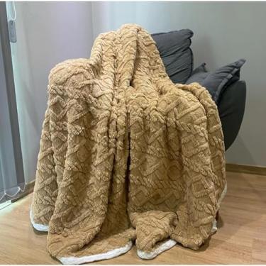 Imagem de Cobertor Casal Sherpa 2,10x1,90m Estilo Lã de Carneiro com Plush e Microfibra(Bege escuro)
