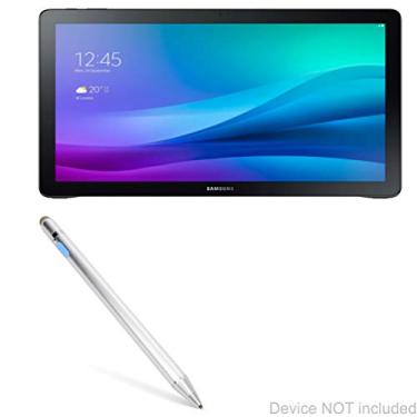 Imagem de Caneta Stylus BoxWave compatível com Samsung Galaxy View 18.4 (SM-T670) - AccuPoint Active Stylus, caneta eletrônica com ponta ultrafina para Samsung Galaxy View 18,4 (SM-T670) - prata metálica
