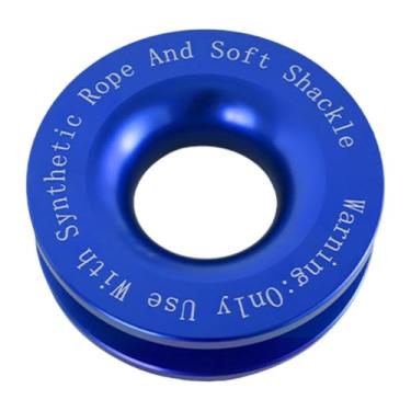 Imagem de QccHieUs Kit de manilha macia para guincho de recuperação, prático, profissional, portátil, corda de reboque, anel de reboque, de reboque para UTV, Azul