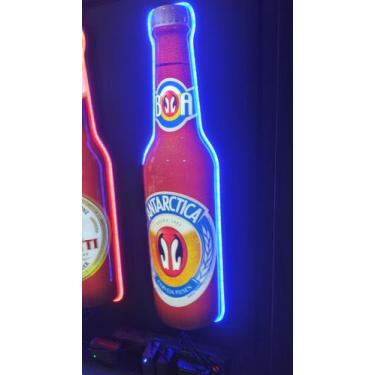 Imagem de Luminoso Neon e Led em Formato de Garrafa 3D com Alto Relevo e Acabame