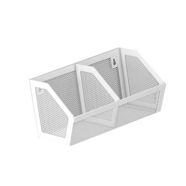 Imagem de Ioensy Organizador de cozinha com cesto suspenso, versátil e moderno, porta-alhos, temperos, cesta de armazenamento para sala de estar, casa de fazenda e, Branco 2 Grade