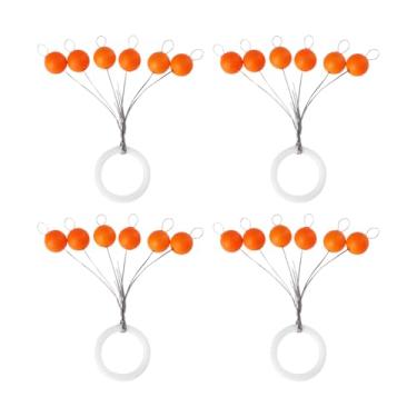 Imagem de SING F LTD 4 boias de superfície laranja, indicador de mordida para pesca com mosca, águas rasas de ervas daninhas, 1# 6,5 mm