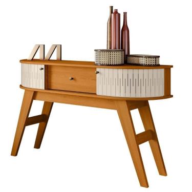 Imagem de Aparador Sala De Estar 136cm Pés Retrô Gil Z10 Off-cinamomo - Mpozenato