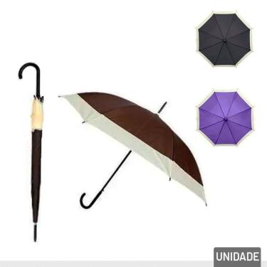 Imagem de Guarda Chuva Automático 85cm 8V Curvo  - Tudo em Caixa