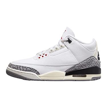Imagem de Nike Tênis masculino retrô Air Jordan 3, Branco, 42