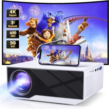 Imagem de Projetor com WiFi e Bluetooth, Full HD 1080p 15000 lúmens, projetor de filmes nativo ao ar livre, projetor inteligente compatível com Android/iOS/Windows/TV Stick/HDMI/USB