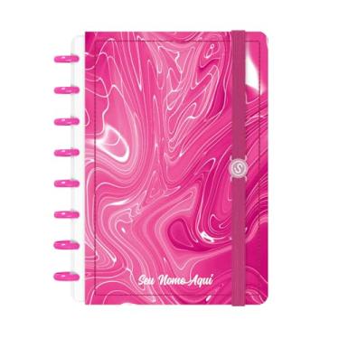 Imagem de Caderno de Disco Inteligente Personalizado Iscool P Lírico Abstrato Abyssal Flow Rosa