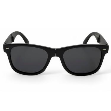 Imagem de ÓCULOS DE SOL SOLON GLASSES DOBRAVEL PRETO PROTEÇÃO UV400 POLARIZADO + CASE RIGIDA + FLANELA + LIMPA LENTES