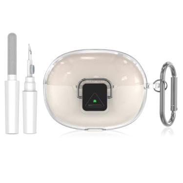 Imagem de TUDIOW Capa para SHOKZ OpenDots ONE, [com trava] OpenDots ONE, capa transparente de TPU à prova de choque, compatível com os fones de ouvido SHOKZ OpenDots One com kit de limpeza e chaveiro