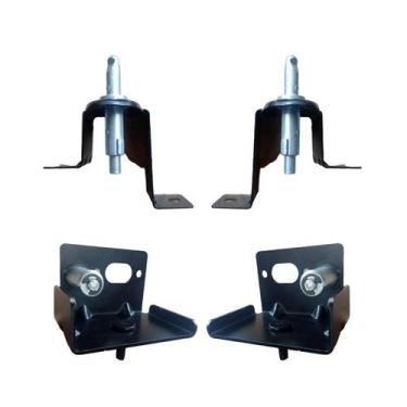 Imagem de Kit par suporte inf/sup trinco capo ford cargo novo 1317 - FLASH TRUCK