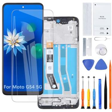 Imagem de Kit de montagem de tela LCD para Moto G54 5G PAYF0010IN com moldura