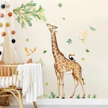Imagem de Decalques de parede Tanlaby Large Giraffe Jungle Animal Stickers