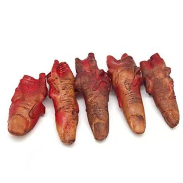 Imagem de Gadpiparty 10pcs Severed Finger Realistic Bloody Fake Fingers, Scary Bloody Severed Off Fingers Chop Halloween Party Decorations Prop (Dark Red)