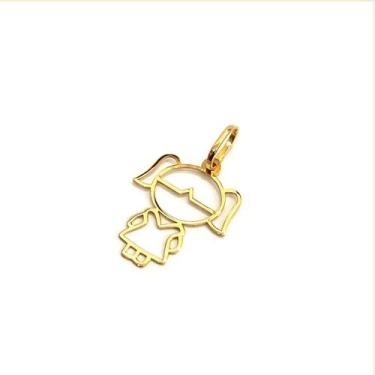 Imagem de Pingente Menina Criança Em Ouro 18k - Primus LB Joias, Amarelo
