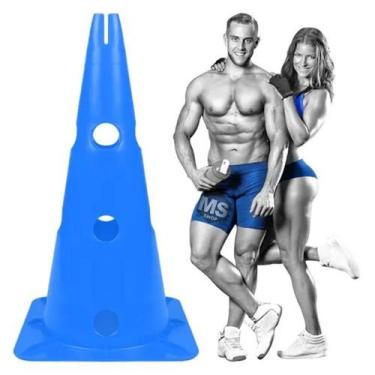 Imagem de Cone De Agilidade Treino Funcional C/ 38cm 3 Furos Flexível - MBfit