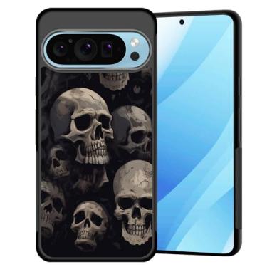 Imagem de BFUKVOU Capa para Pixel 10 Pro XL, capa rígida de policarbonato + TPU macio, antiderrapante, ultrafina, à prova de choque, para Google Pixel 10 Pro XL 6,8 polegadas 2025, esqueleto de caveira legal