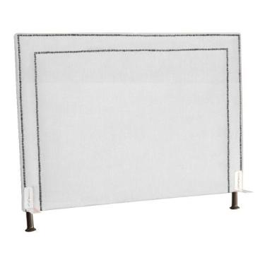 Imagem de Cabeceira Para Cama Box Solteiro 90cm Viviane Suede - Estopar, Branco