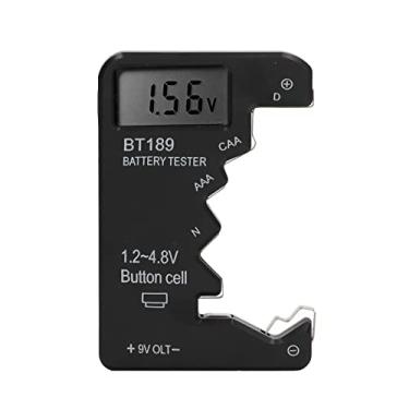 Imagem de Ferramenta de Exibição Digital do Verificador de Capacidade Bateria para Aa Aaa 6f22 9v 1.5v-conveniente e Testador de Vida útil Bateria para Uso Doméstico (Preto)