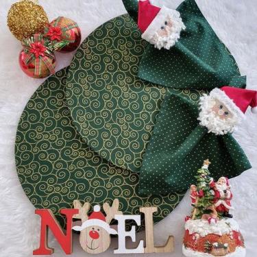 Imagem de Kit Mesa 06 Capas Sousplat 06 Bases 06 Guardanapos 06 Anéis - Criarte 