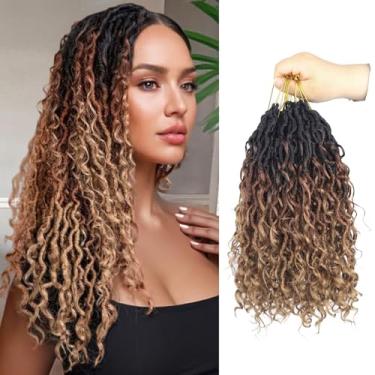 Imagem de Vemet Cabelo de crochê Goddess Locs 30,5 cm, 9 pacotes de cabelo sintético sintético para mulheres negras, extensões de cabelo River Locs estilo crochê pré-enrolado com pontas encaracoladas