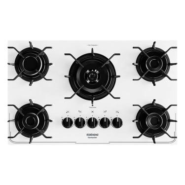 Imagem de Cooktop a Gás 5 Bocas Itatiaia Itamaster - Tripla Chama, Branco, Bivolt
