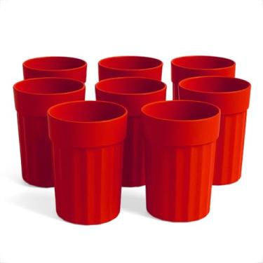 Imagem de Jogo plástico do copo 350ML para o partido diário da escola(Vermelho)