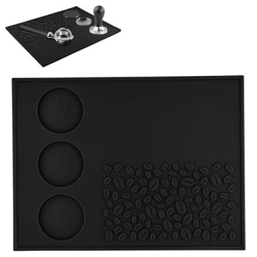 Imagem de Tapete de café expresso, tapete de silicone para barista, tapete de adulteração de café antiderrapante, tapete de adulteração de café, lavável na lava-louças, almofada de calcadeira de canto de 32,6 ×