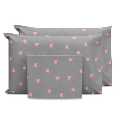 Imagem de Jogo de Lençol Queen 3 peças Estampado c/Ponto Palito Percal 180 fios - 40 CM DE ALTURA (LOVENCE)