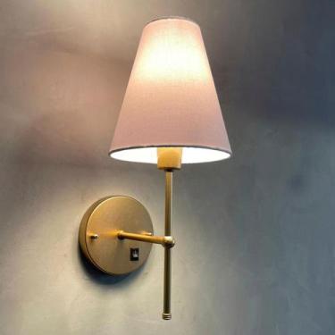 Imagem de Arandela de Parede Clássico alumínio e bivolt Com Interruptor e Cúpula