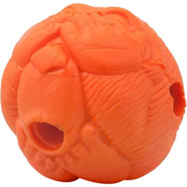Imagem de Bola Macaquinho Pet Games com Dispenser de Ração ou Petisco Laranja - Tam. P