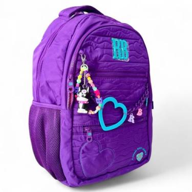 Imagem de Mochila RB Rebecca Bonbon RB27014 Costa Escolar Juvenil, Roxa