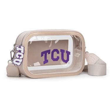 Imagem de Montana West X Bolsa transparente NCAA para eventos de estádio para mulheres e homens, Tcu-bege, Esportes