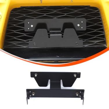 Imagem de Moldura decorativa de placa de licença frontal de liga de alumínio, compatível com Toyota Supra GR A90 A91 MK5 2019 2020 2021 2022 2023 2024 2025+, suporte decorativo para placa de licença frontal