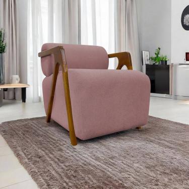 Imagem de Kit 2 Poltronas Decorativa Luxo Para Sala Recepção Manicure Confortável Chloe Boucle Premium