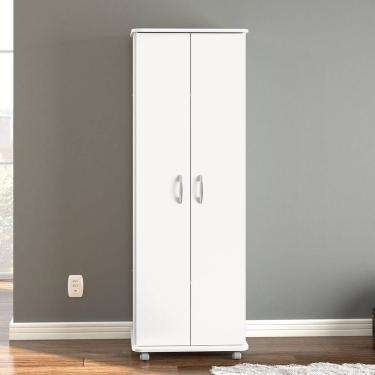 Imagem de Armário Multiuso Limeira 2 Portas 8 Prateleiras Branco Politorno Móveis