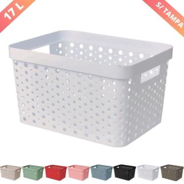 Imagem de Cesto Organizador  s/ Tampa Trama Rattan 17L Usual Utilid. - Usual Uti