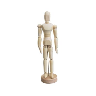 Imagem de Boneco Decorativo Articulado Manequim De Madeira 20Cm