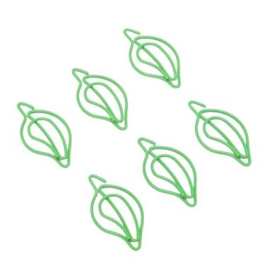 Imagem de YOUTHINK Material de Ferro de Clipe, 100 Pacote, Verde para Documentos e Cartões de Visita Clipes de Papel Em Forma de Folha, de Papel Em Forma de Folha