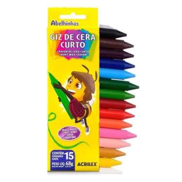 Imagem de Giz de Cera curto15cores 92150000 acrilex 12 unid, 3