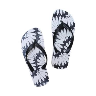 Imagem de Chinelo Farm Feminino Copabanana, Estampa Floral Preto e Branco, Tiras (Preto, BR, Adulto, Numérico, P, 36)