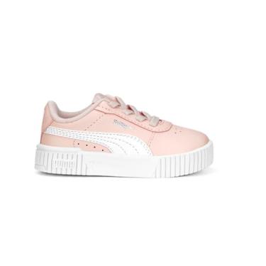 Imagem de PUMA Tênis infantil unissex Carina 2.0 com fecho alternativo, Rose Dust-puma branco-puma prata, 25 BR