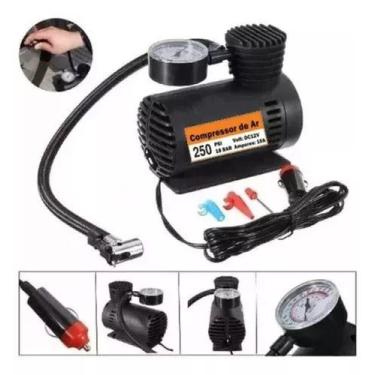 Imagem de Mini Compressor De Ar 12v 250psi Carro Portátil Calibrador - AG UTILID